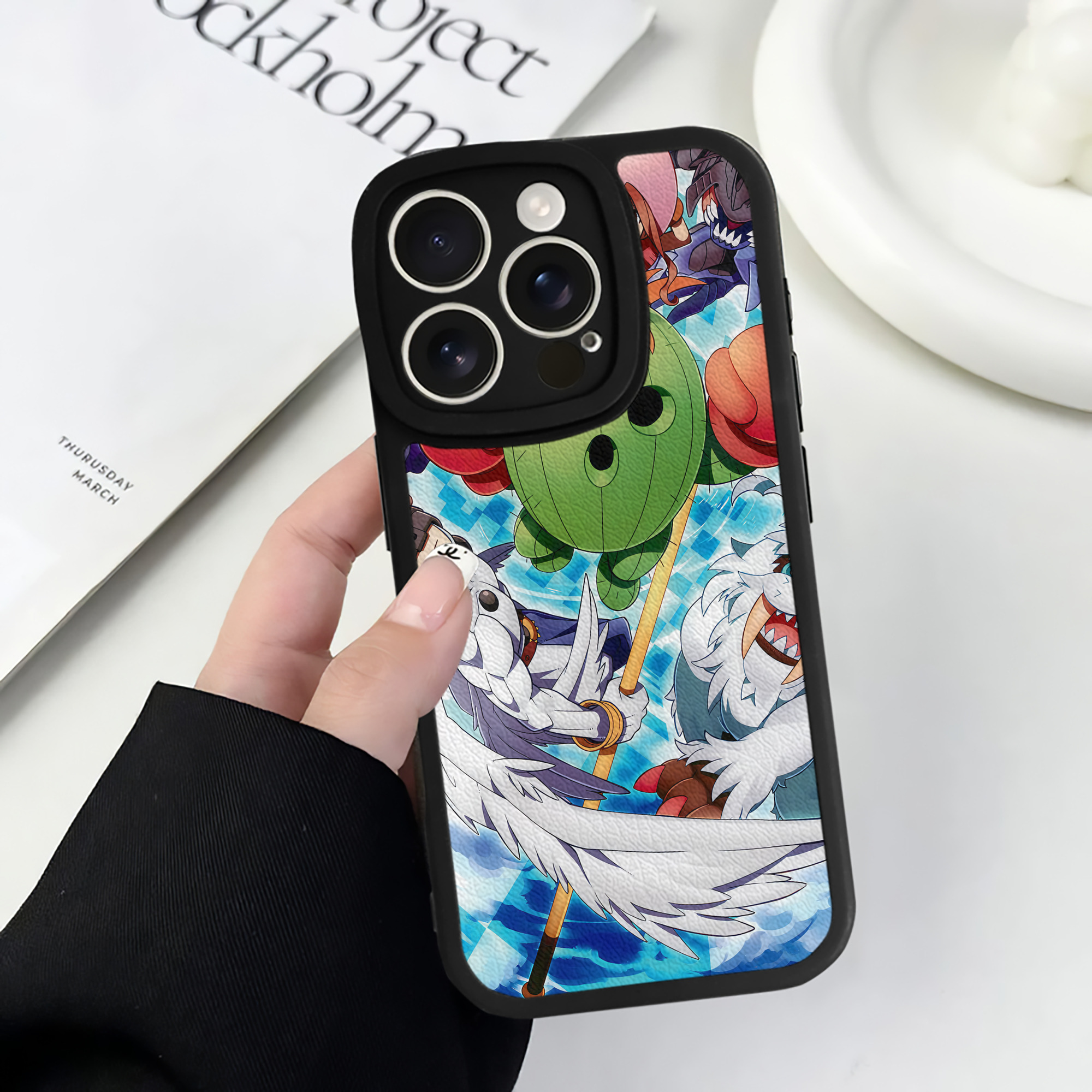 （画像用） Digimon デジタルモンスター/デジモン 【iPhone 16シリーズ対応】シリコンスマホケース（レザー調） 材質：シリコン